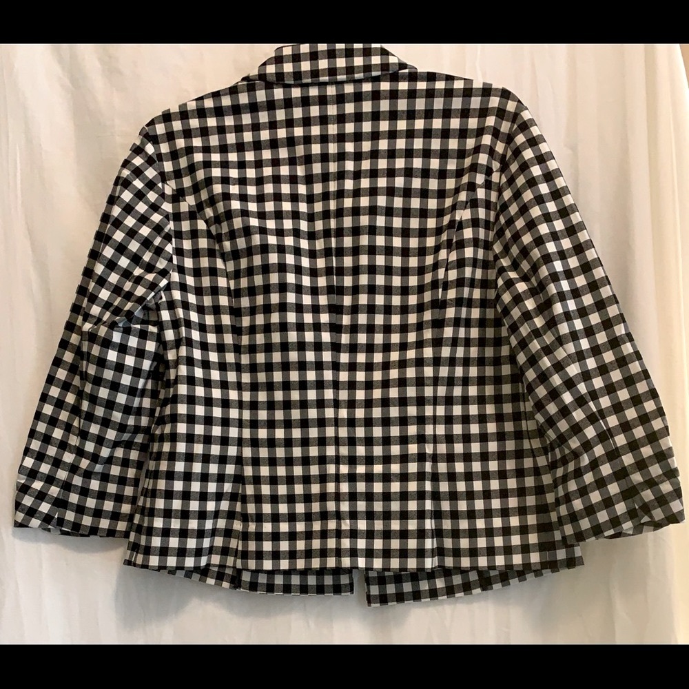 INC Women’s Black and White Gingham Blazer Jacket LP - Picture 6 of 9